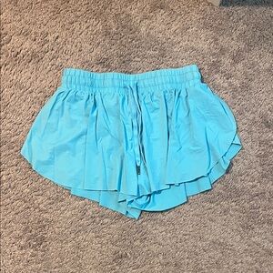 Kids Light Blue Ruffle Shorts